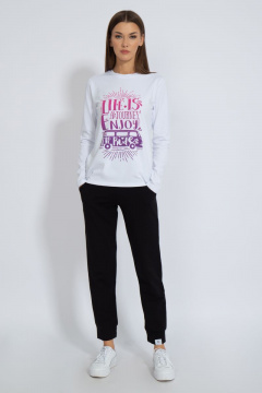 Лонгслив хлопковый с принтом для комфортного образа Kivviwear 4061.32 - фото 3