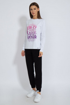 Лонгслив хлопковый с принтом для комфортного образа Kivviwear 4061.32 - фото 2