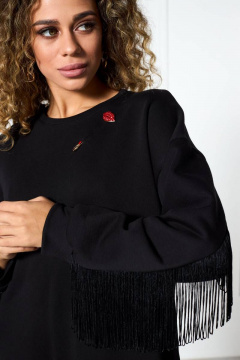 Платье оверсайз из трикотажного материала с декором MAX 4-050 - фото 4