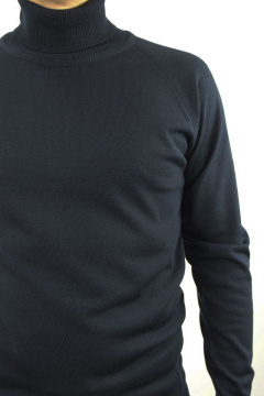 Мужской демисезонный синий свитер с регланом и воротником-отложкой Полесье С3070-17 7С1581-Д43 170,176 м.синий - фото 4