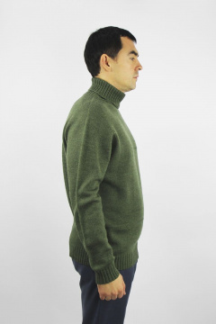 Демисезонный свитер вязаный реглан-пагон зелёный Полесье С3141-22 2С8742-Д43 170,176 зеленый_залив - фото 2