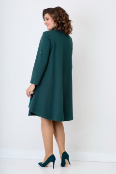 Платье с вставкой из шифона и карманами, свободный крой Solomeya Lux 943 - фото 4