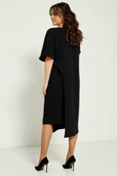 Элегантное свободное платье с асимметричными рукавами Магия моды 2185 черный - фото 3