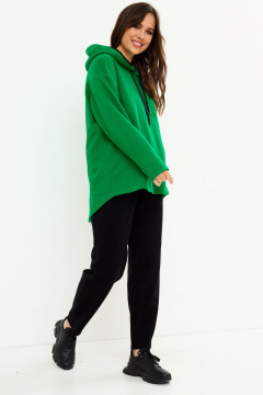 Спортивный комплект толстовка и брюки из трикотажа Магия моды 2162 зеленый_черный - фото 3