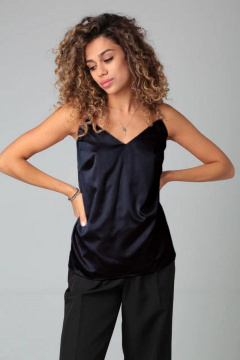 Лаконичный шелковый топ из армани с нагрудными вытачками Takka Plus 22-153/3 - фото 1