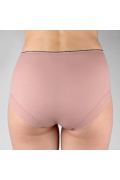 Розовые трусы-слип из сетки и вышивки с высокой посадкой Verally 1178-1 тату - фото 2