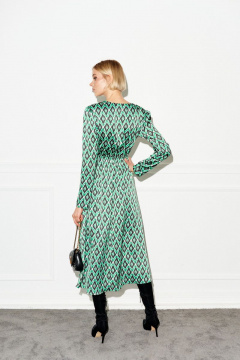 Платье на резинке с складками и V-образным вырезом ANNETE A3283 - фото 3