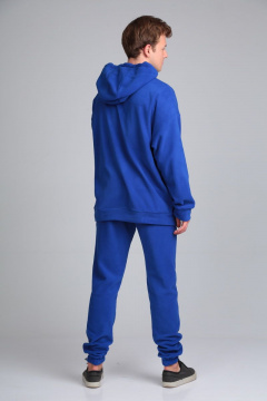 Демисезонный спортивный костюм из флиса с начесом HIT 0320/1 синий - фото 5