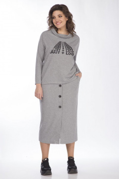 Женский комплект из вискозы и трикотажа с юбкой-миди Matini 1.1661 - фото 4