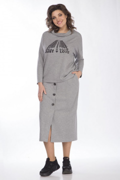 Женский комплект из вискозы и трикотажа с юбкой-миди Matini 1.1661 - фото 3