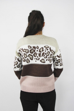 Джемпер прямой из шерсти для демиса на каждый день Полесье С1188-22 2С5072-Д43 158,164 топленое_молоко - фото 3