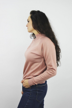 Свитер женский из трикотажа с двойной стойкой воротника Полесье С3316-15 5С1754-Д43 170,176 макияж_15-1512 - фото 3