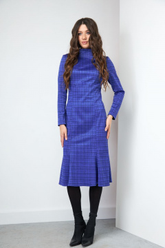 Платье с юбкой-годе и цветом синим или голубым Ларс Стиль 747 - фото 1