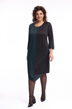 Платье полуприлегающего силуэта с контрастными вставками Almirastyle 226 - фото 4