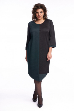 Платье полуприлегающего силуэта с контрастными вставками Almirastyle 226 - фото 3