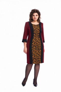 Платье демисезонное женское приталенное с леопардовым принтом Almirastyle 238 - фото 3