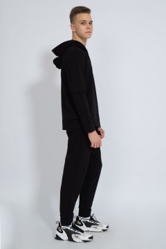 Лонгслив мужской демисезонный с капюшоном из хлопка Kivviwear 1011.07 - фото 4