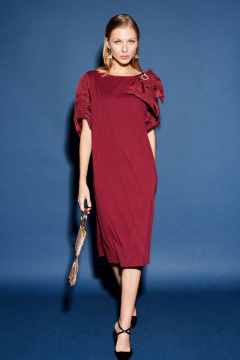 Платье Lokka 446 бордовый - фото 1