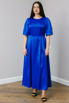 Платье с отрезной талией, карманами и молнией на спине MadameRita 1289 синий - фото 4