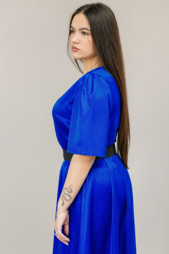 Платье с отрезной талией, карманами и молнией на спине MadameRita 1289 синий - фото 3