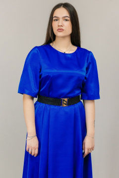 Платье с отрезной талией, карманами и молнией на спине MadameRita 1289 синий - фото 2