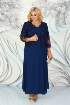 Жакет, платье Ninele 7389 синий - фото 2