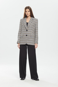 Брюки прямого силуэта из текстиля с карманами DAVA 132 черный - фото 2