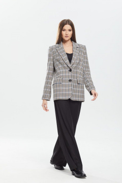 Брюки прямого силуэта из текстиля с карманами DAVA 132 черный - фото 1