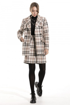 Жакет полуприлегающий с двубортной застежкой Golden Valley 36530 бежевый - фото 2