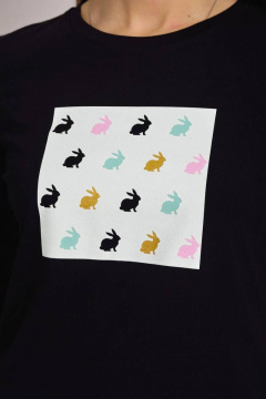 Джемпер с принтом и круглой горловиной для повседневных образов Femme & Devur 30761 1.3F(170) - фото 3