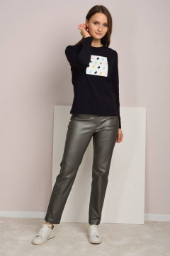 Джемпер с принтом и круглой горловиной для повседневных образов Femme & Devur 30761 1.3F(170) - фото 2