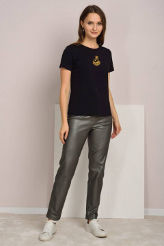 Классический джемпер из трикотажа и хлопка с принтом Femme & Devur 30757 1.3F(170) - фото 2