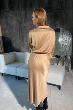 Костюм: юбка с разрезами и укороченная блузка на пуговицах PUR PUR 11-150/1 - фото 4