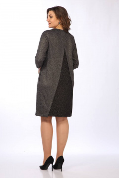 Платье классического силуэта с боковыми вставками Lady Style Classic 1507/2 бронзовый - фото 4