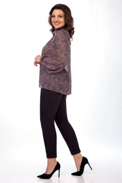 Блуза из шифона с рюшей и сборками LaKona 11478 синий - фото 3