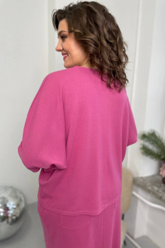Джемпер и юбка из трикотажа на каждый день Rumoda 2093 фуксия - фото 5