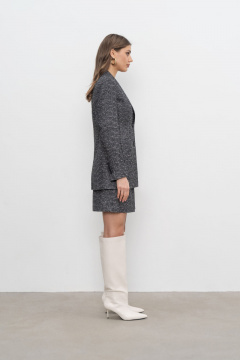 Юбка в классическом стиле из текстиля для деловых луків Elema 4К-12246-1-170 серый_меланж - фото 2