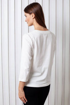 Джемпер с принтом и длиной 3/4 из хлопка для базового гардероба Femme & Devur 30568 4.2F(170) - фото 4