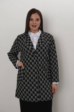 Кардиган деловой из трикотажа с накладными карманами Femme & Devur 30664 1.32BF(170) - фото 1