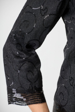 Нарядный жакет из пайеток и трикотажа с брошь-застежкой Solomeya Lux 601B - фото 4