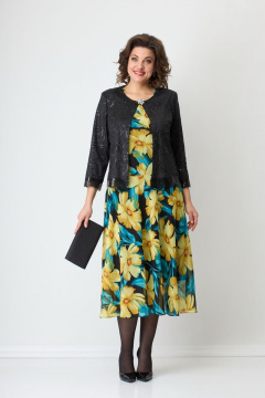 Нарядный жакет из пайеток и трикотажа с брошь-застежкой Solomeya Lux 601B - фото 5