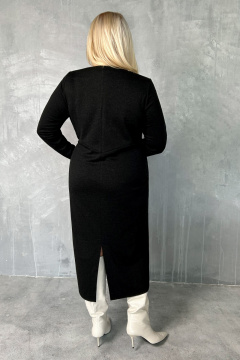 Трикотажное платье миди из трикотажа большого размера Панда 125180w графит - фото 2