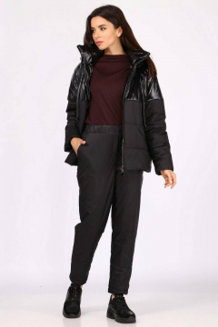 Брюки демисезонные с карманами и регулировкой по низу Faufilure C924 черный - фото 1