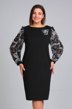 Нарядное кружевное платье с воланом и подкладкой Verita 2186 - фото 3