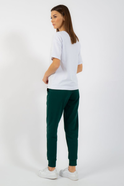 Круглогодичная белая футболка из хлопка с принтом Kivviwear 4026.93 - фото 10