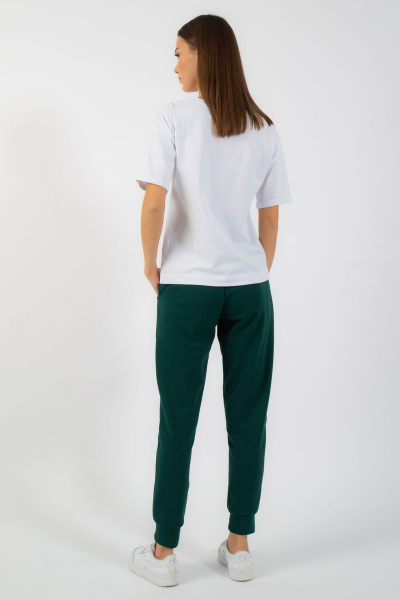 Круглогодичная белая футболка из хлопка с принтом Kivviwear 4026.93 - фото 8