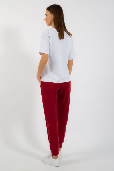 Белая футболка из хлопка с цифровым принтом Kivviwear 4026.94 - фото 9