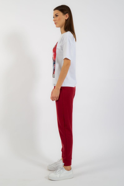 Белая футболка из хлопка с цифровым принтом Kivviwear 4026.94 - фото 8