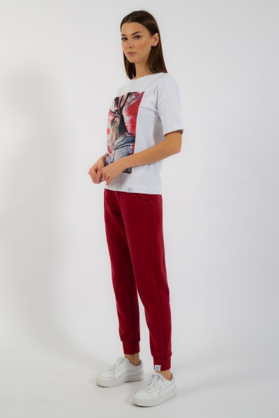 Белая футболка из хлопка с цифровым принтом Kivviwear 4026.94 - фото 7