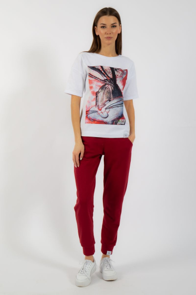 Белая футболка из хлопка с цифровым принтом Kivviwear 4026.94 - фото 5